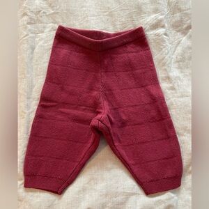 Baby Knit Joggers - Burgundy NWOT